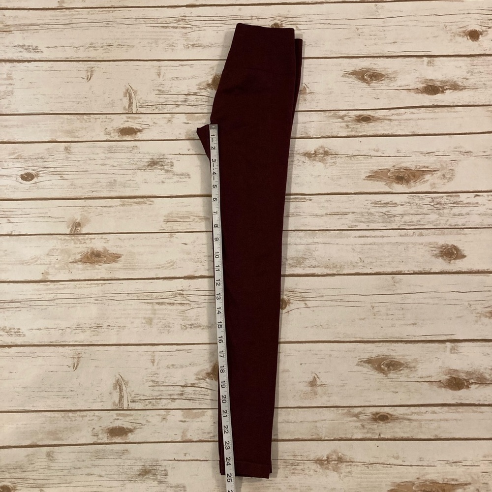 AUROLA Maroon Amplify High Waiated Leggings - Picture 5 of 13
